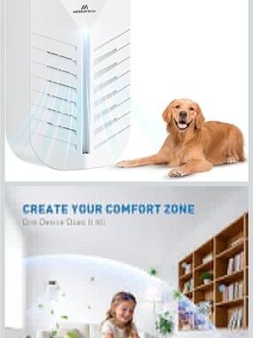White Home Air Purifier - Compact Pet-Friendly Filter